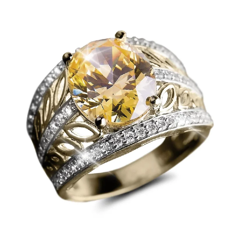 Women's Rings with Hidden Compartments for Secret KeepsakesGolden Sahara Ring