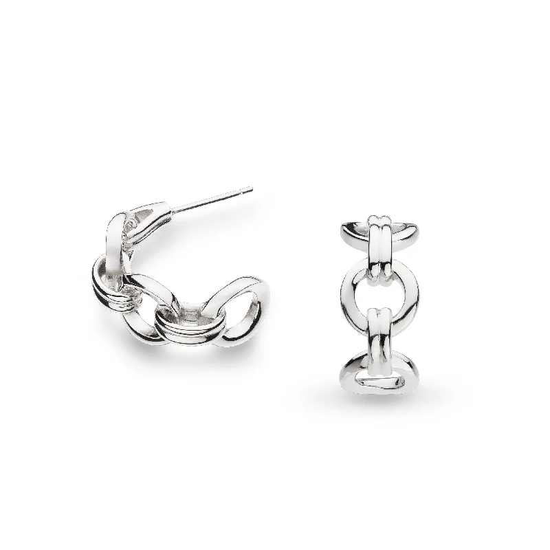 Rose gold hoop earringsKit Heath Sterling Silver Unity Semi-Hoop Stud Earrings
