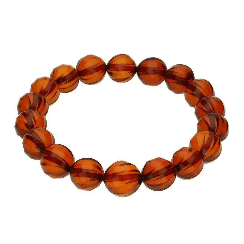 Amber Round Faceted Bracelet