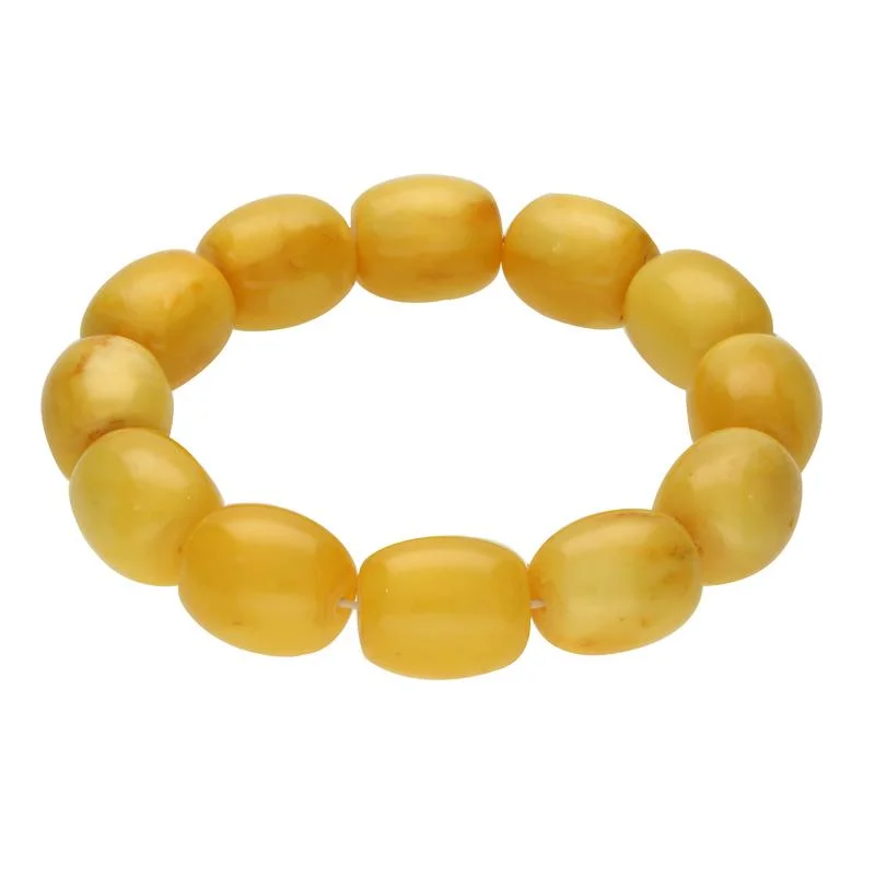Butter Amber Beaded Bracelet