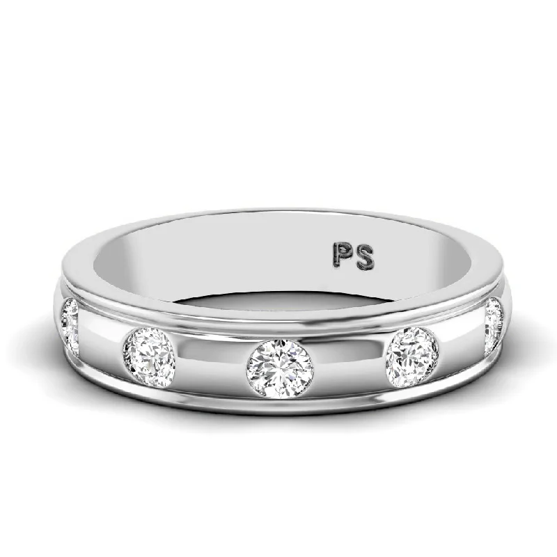 Men's cross - shaped rings for a religious statement0.50 CT Round Cut Diamonds - Mens Wedding Band Men's cross - shaped rings for a religious statement0.50 CT Round Cut Diamonds - Mens Wedding Band