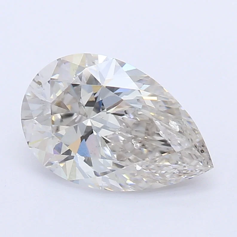 Asscher - cut diamond engagement ring with a pavé - set eternity band in platinumPear 0.70 G SI2 Asscher - cut diamond engagement ring with a pavé - set eternity band in platinumPear 0.70 G SI2