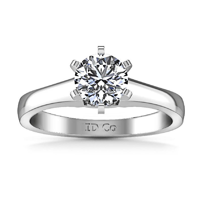 Women's Rings with Birthstones for a Personalized TouchRound Diamond Solitaire Engagement Ring Stylized 6 Prong 14K White Gold Women's Rings with Birthstones for a Personalized TouchRound Diamond Solitaire Engagement Ring Stylized 6 Prong 14K White Gold