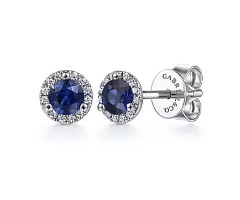 Men's Garnet Engagement Rings in 18K Gold Vermeil with Intricate Engraved DetailsGabriel Blue Sapphire and Diamond Gabriel Studs