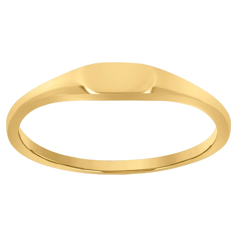 Stackable Fashion Rings in Rose - Gold Tone with Delicate Floral EngravingsKeene Jewelers 10Kt Yellow Gold Womens Engraveable Signet Rings Stackable Fashion Rings in Rose - Gold Tone with Delicate Floral EngravingsKeene Jewelers 10Kt Yellow Gold Womens Engraveable Signet Rings