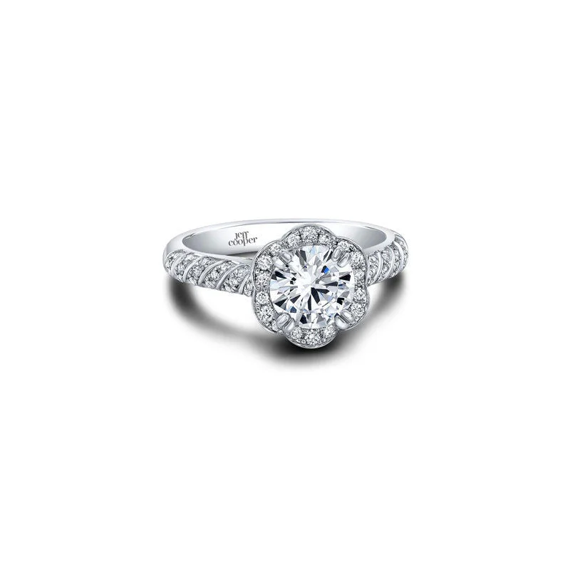 Men's Sapphire Engagement Rings in 18K White Gold with Pave Diamond AccentsLotus Engagement Ring Men's Sapphire Engagement Rings in 18K White Gold with Pave Diamond AccentsLotus Engagement Ring