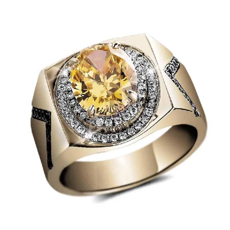 Art Deco - Inspired Women's Rings with Geometric Shapes in 14K GoldRoyal League Men's Ring Art Deco - Inspired Women's Rings with Geometric Shapes in 14K GoldRoyal League Men's Ring