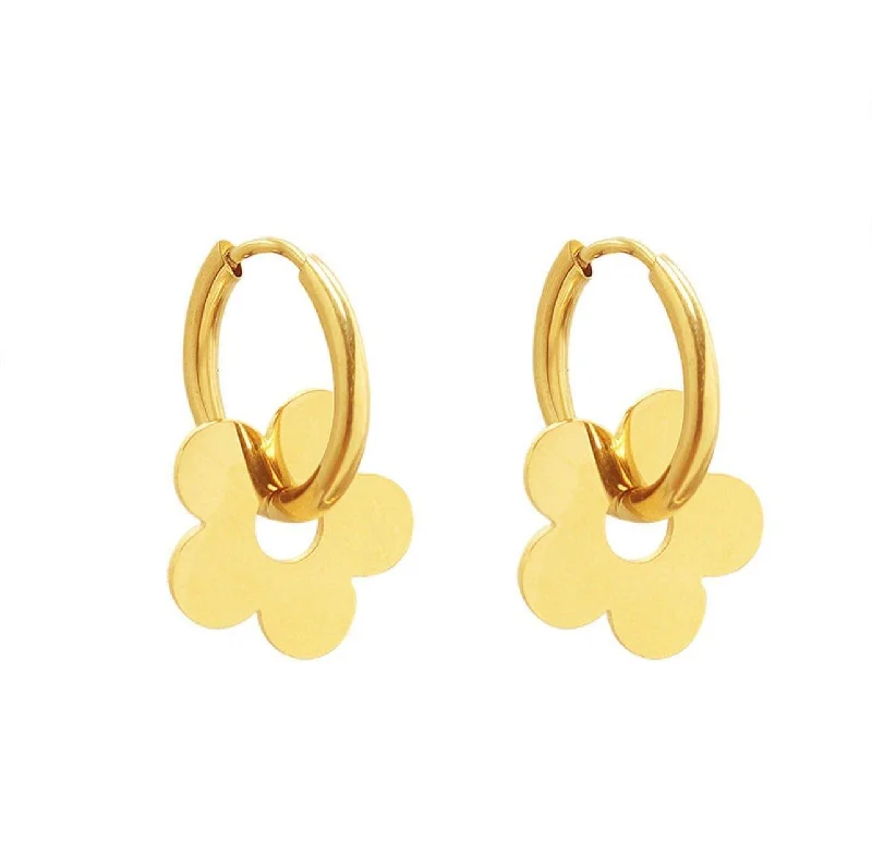 Vintage hoop earringsRing Around the Daisy Hoop Earrings