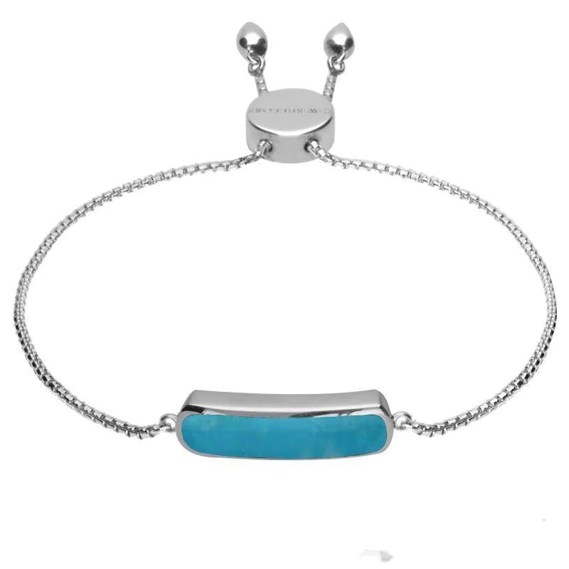 Sterling Silver Turquoise Lineaire Petite Bracelet