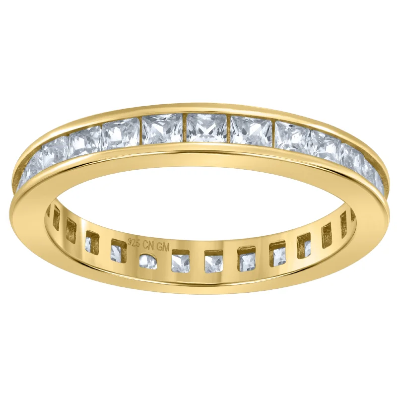 Open - Band Fashion Rings in Sterling Silver with Gemstone InlaysKeene Jewelers 925 Sterling Silver Yellow-Tone Womens Cubic Zirconia 3mm Stackable Band Ring Size 6 Open - Band Fashion Rings in Sterling Silver with Gemstone InlaysKeene Jewelers 925 Sterling Silver Yellow-Tone Womens Cubic Zirconia 3mm Stackable Band Ring Size 6