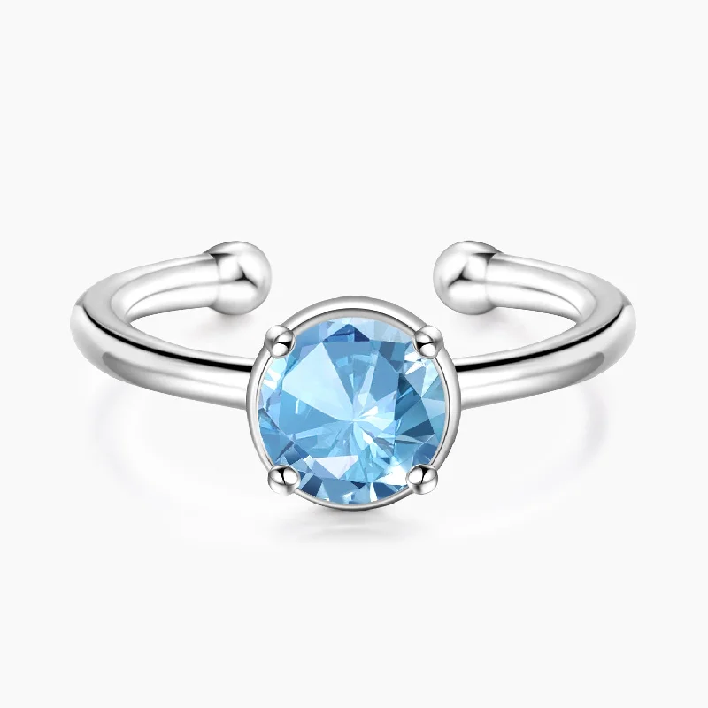 Stackable Gemstone Rings for Women in Amethyst, Sapphire, and EmeraldMarch Aquamarine Birthstone Stackable Gemstone Rings for Women in Amethyst, Sapphire, and EmeraldMarch Aquamarine Birthstone