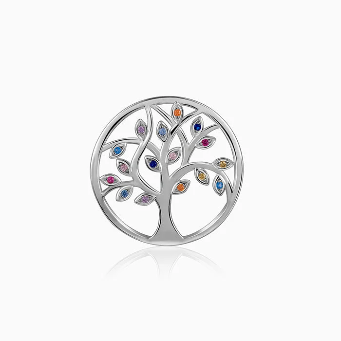 Men's anti - allergy rings for sensitive skinSilver The Tree Brooch For Him