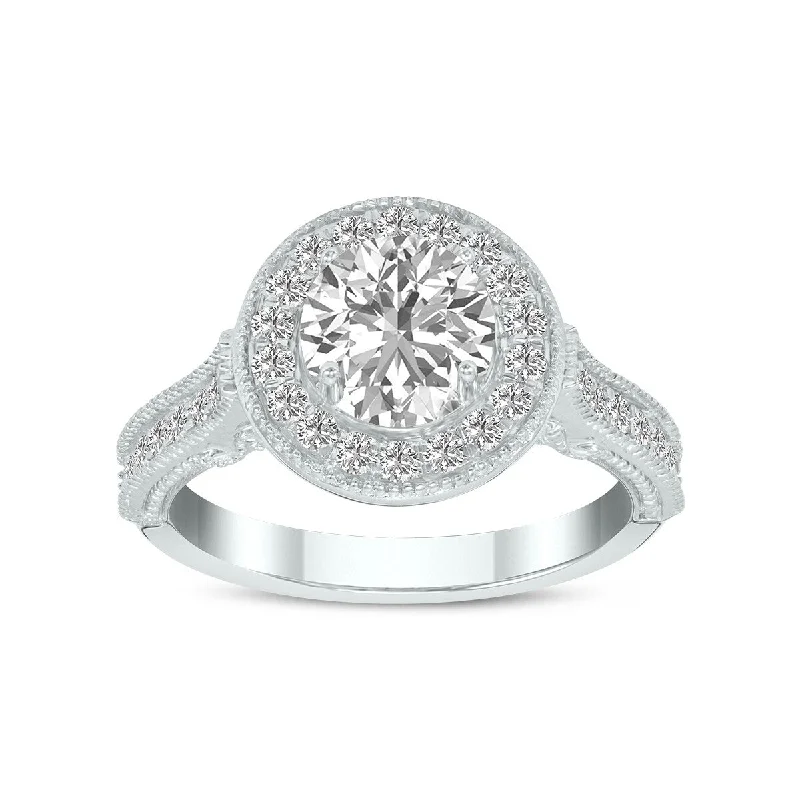 Marquee 1 1/2 Carat TW Round Lab Grown Diamond Engagement Ring in 14K White Gold Marquee 1 1/2 Carat TW Round Lab Grown Diamond Engagement Ring in 14K White Gold