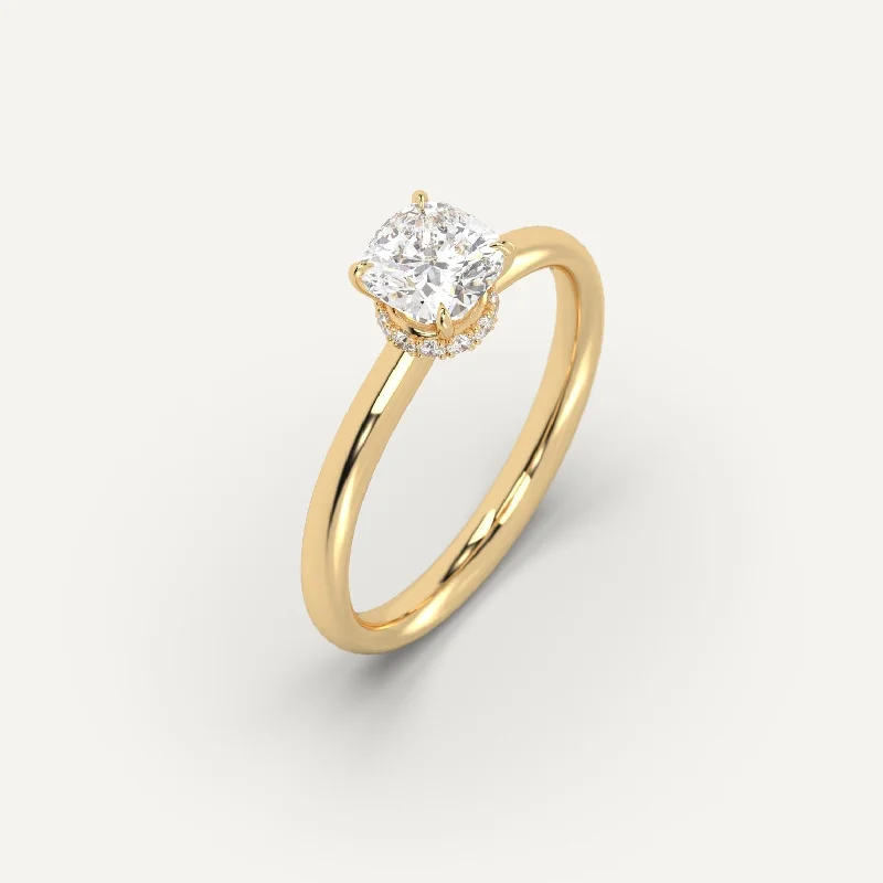 Men's Opal Engagement Rings in 10K Gold with a Milgrain - Trimmed Band1 carat Cushion Cut Diamond Ring Men's Opal Engagement Rings in 10K Gold with a Milgrain - Trimmed Band1 carat Cushion Cut Diamond Ring
