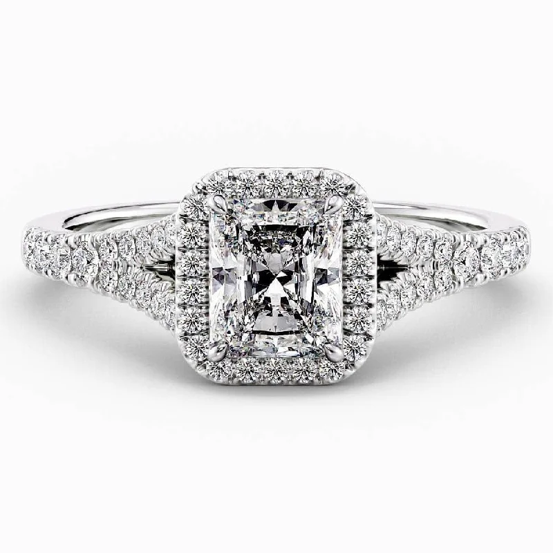 Men's Tourmaline Engagement Rings in 18K Two - Tone Gold with a Floral - Inspired SettingDaisy Halo Lab Grown Diamond Engagement Ring