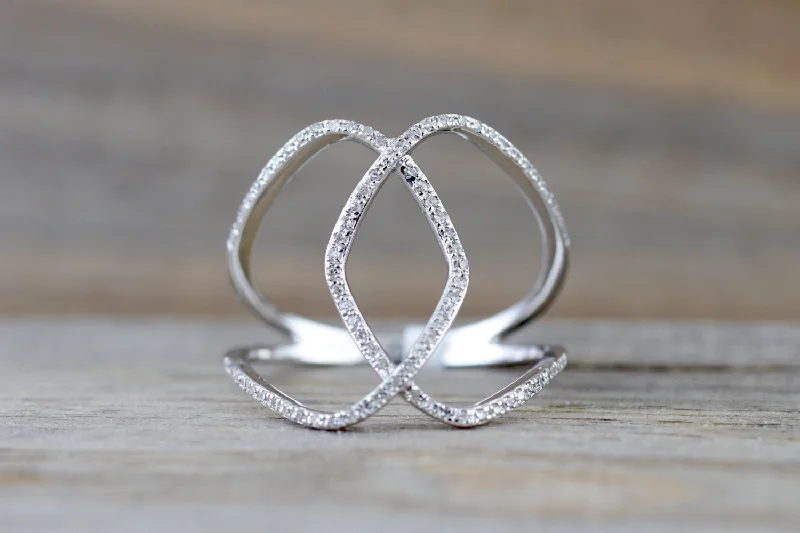 Men's infinity - symbol rings for a romantic meaning14k White Gold Diamond Promise Ring Band Large Designer Modern Style Men's infinity - symbol rings for a romantic meaning14k White Gold Diamond Promise Ring Band Large Designer Modern Style