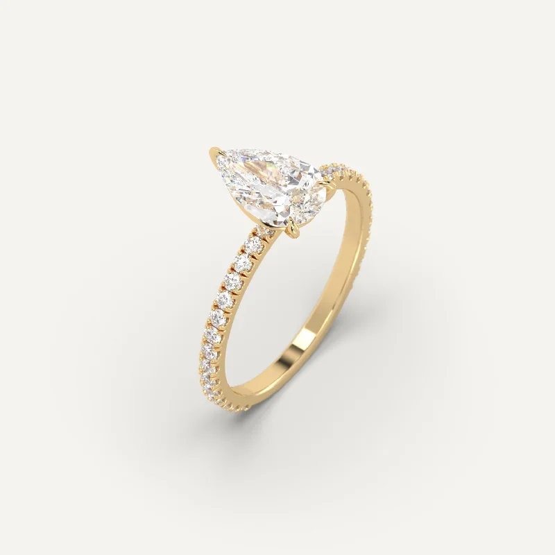 Men's Opal Engagement Rings in 10K Gold with a Milgrain - Trimmed Band2 carat Pear Cut Diamond Ring Men's Opal Engagement Rings in 10K Gold with a Milgrain - Trimmed Band2 carat Pear Cut Diamond Ring