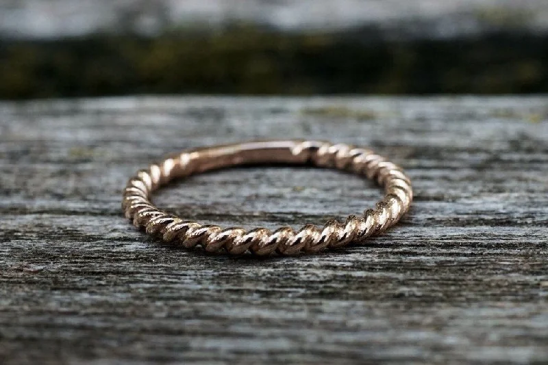 Men's magnetic rings for potential health benefitsGold Twined Rope Twist Ring