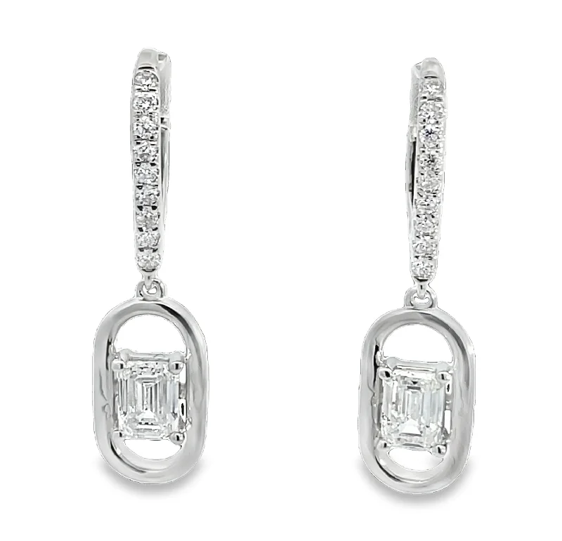 Pink diamond engagement ring in a rose - gold band with white - gold accentsLAB GROWN EMERALD & ROUND DIAMONDS 1.20CTW DANGLE EARRINGS Pink diamond engagement ring in a rose - gold band with white - gold accentsLAB GROWN EMERALD & ROUND DIAMONDS 1.20CTW DANGLE EARRINGS