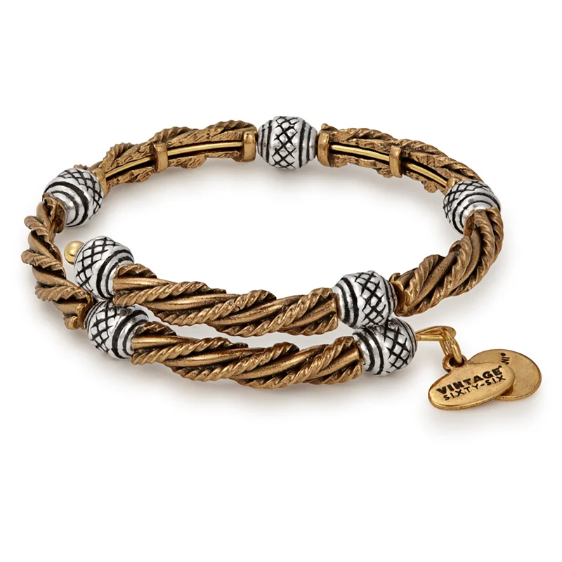 Alex And Ani Relic Two Tone Wrap Bracelet