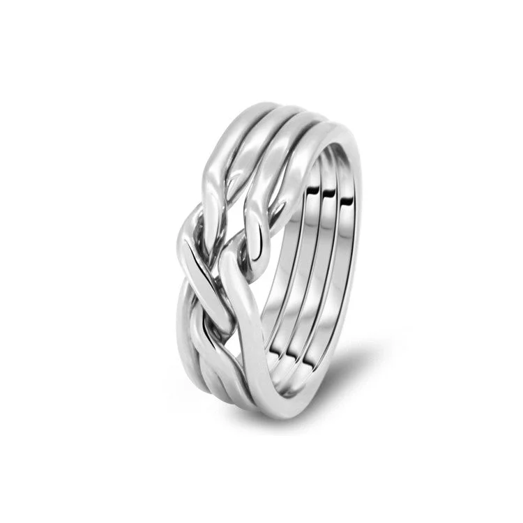 Vintage - Inspired Filigree - Design Women's Rings in Sterling SilverWomens Platinum 4CN-L