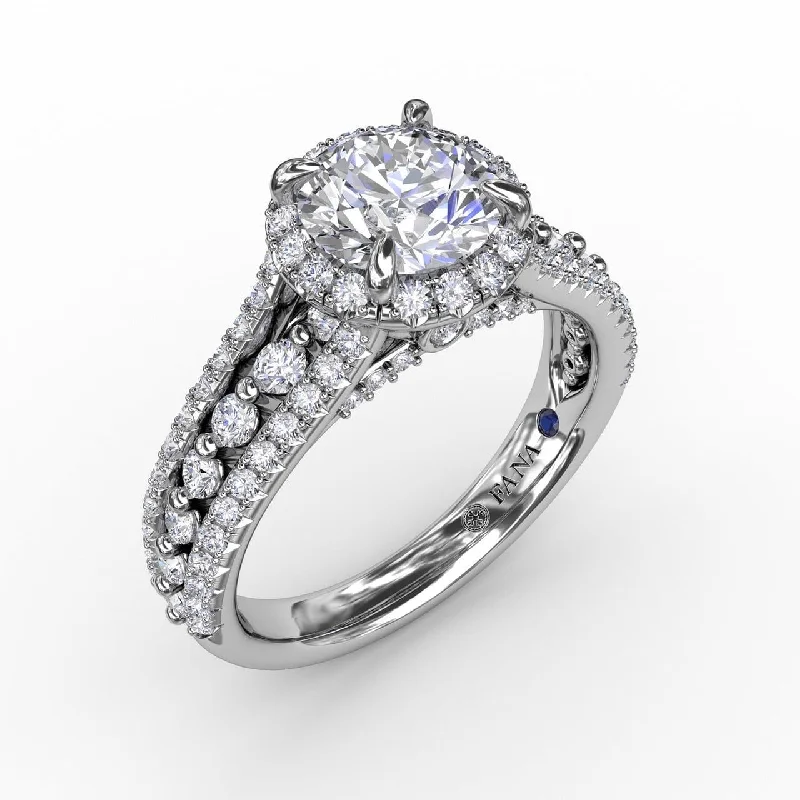 Men's Tourmaline Engagement Rings in 18K Two - Tone Gold with a Floral - Inspired SettingClassic Round Diamond Halo Engagement Ring With Triple-Row Diamond Band Men's Tourmaline Engagement Rings in 18K Two - Tone Gold with a Floral - Inspired SettingClassic Round Diamond Halo Engagement Ring With Triple-Row Diamond Band
