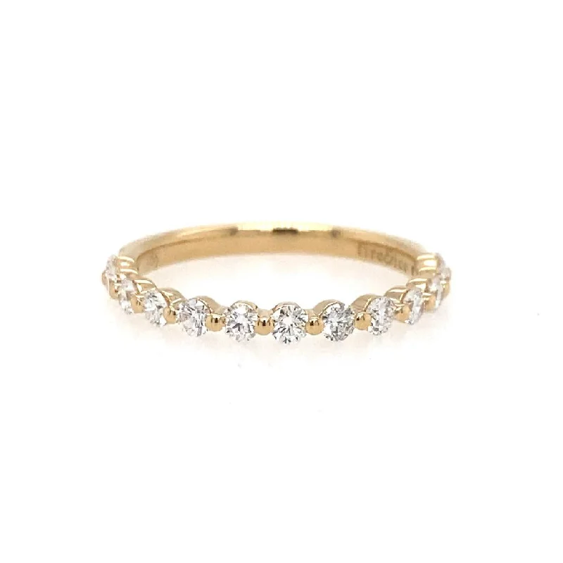 18K Yellow Gold 'Fire & Ice' Half Anniversary Wedding Band