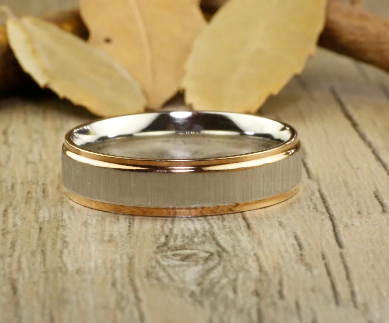 Men's stackable rings for a layered lookHandmade Rose Gold Matte Matching Wedding Band, Men Ring, Couple Ring, Titanium Ring, Anniversary Ring Men's stackable rings for a layered lookHandmade Rose Gold Matte Matching Wedding Band, Men Ring, Couple Ring, Titanium Ring, Anniversary Ring