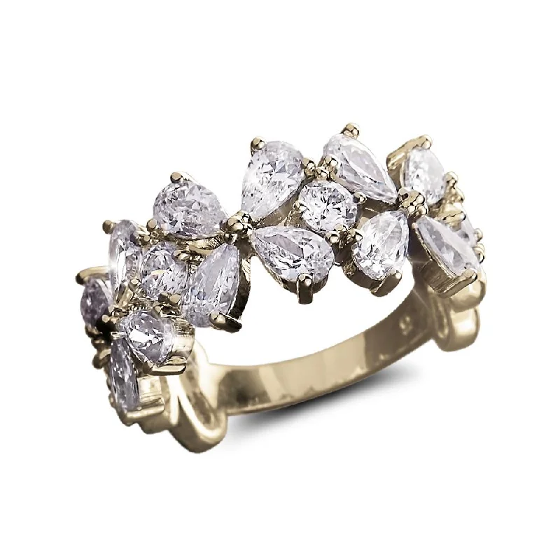 Adjustable Ring Sizes for Women's Rings in Stainless SteelPetal Flower Ring