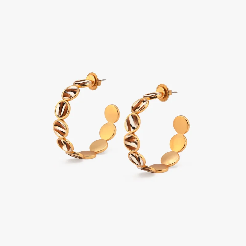 Oval hoop earringsTiger Hoop Earring