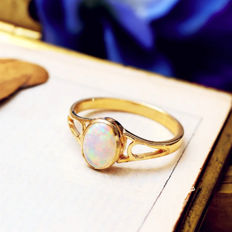 Stackable Gemstone Rings for Women in Amethyst, Sapphire, and EmeraldEdwardian Style Fiery Crystal Opal Ring Stackable Gemstone Rings for Women in Amethyst, Sapphire, and EmeraldEdwardian Style Fiery Crystal Opal Ring