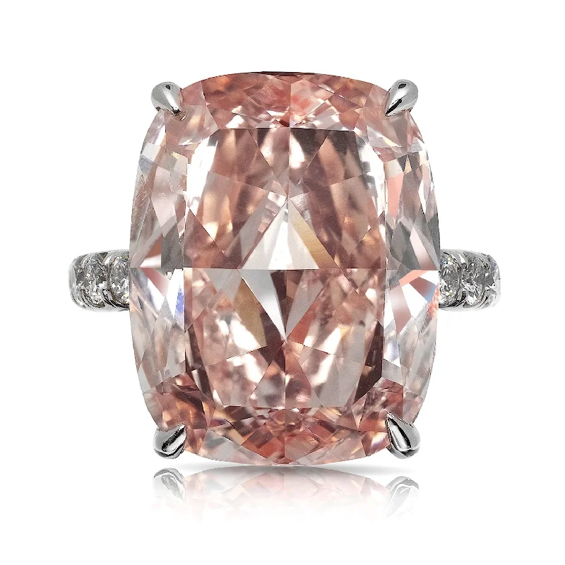 DIVA 20 CARAT CUSHION CUT FANCY INTENSE PINK DIAMOND ENGAGEMENT RING PLATINUM GIA CERTIFIED 19 CT VS1 FIP BY MIKE NEKTA DIVA 20 CARAT CUSHION CUT FANCY INTENSE PINK DIAMOND ENGAGEMENT RING PLATINUM GIA CERTIFIED 19 CT VS1 FIP BY MIKE NEKTA