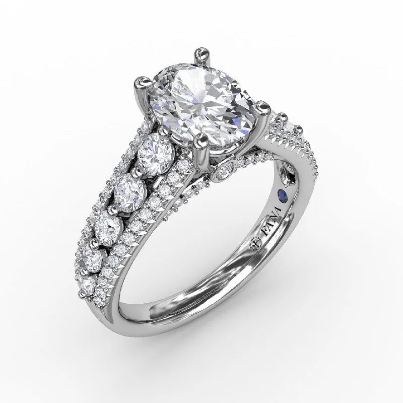 Men's Tanzanite Engagement Rings in Palladium with a Three - Stone ArrangementClassic Oval Diamond Solitaire Engagement Ring With Triple-Row Diamond Band Men's Tanzanite Engagement Rings in Palladium with a Three - Stone ArrangementClassic Oval Diamond Solitaire Engagement Ring With Triple-Row Diamond Band