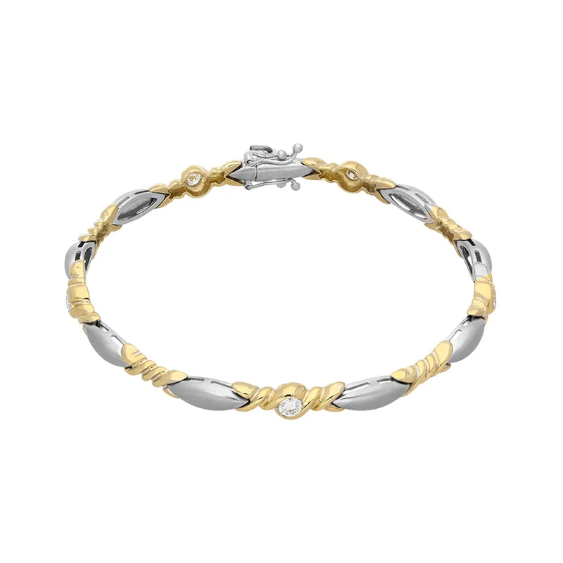 Picchiotti 18ct Yellow and White Gold Diamond Bracelet