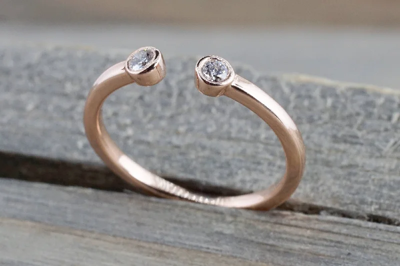 Men's ruby - adorned rings for a bold red color14k Rose Gold Round Cut Diamond Bezel Open Cuff Fashion Stackable Stacking Promise Ring Space Men's ruby - adorned rings for a bold red color14k Rose Gold Round Cut Diamond Bezel Open Cuff Fashion Stackable Stacking Promise Ring Space