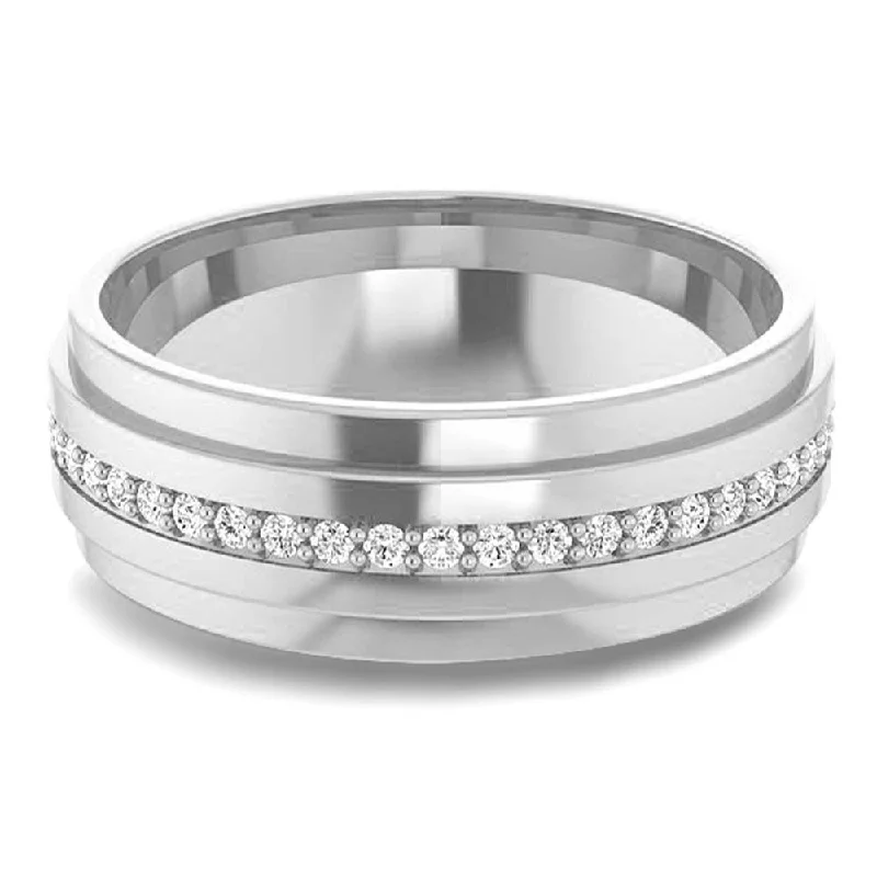 Men's amethyst - filled rings for a purple eleganceRound Diamond Men's Double Edge Eternity Band Men's amethyst - filled rings for a purple eleganceRound Diamond Men's Double Edge Eternity Band