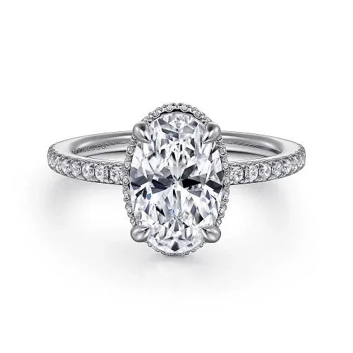 Men's Ruby Engagement Rings in Rose Gold with a Solitaire Design for a Romantic GestureAllesia - 14K White Gold Oval Cut Hidden Halo Diamond Engagement Ring (Setting Only) Men's Ruby Engagement Rings in Rose Gold with a Solitaire Design for a Romantic GestureAllesia - 14K White Gold Oval Cut Hidden Halo Diamond Engagement Ring (Setting Only)