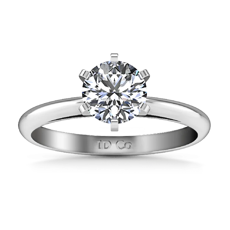 Boho - Style Women's Rings with Turquoise and Leather AccentsRound Diamond Solitaire Engagement Ring Cathedral 6 Prong 14K White Gold Boho - Style Women's Rings with Turquoise and Leather AccentsRound Diamond Solitaire Engagement Ring Cathedral 6 Prong 14K White Gold