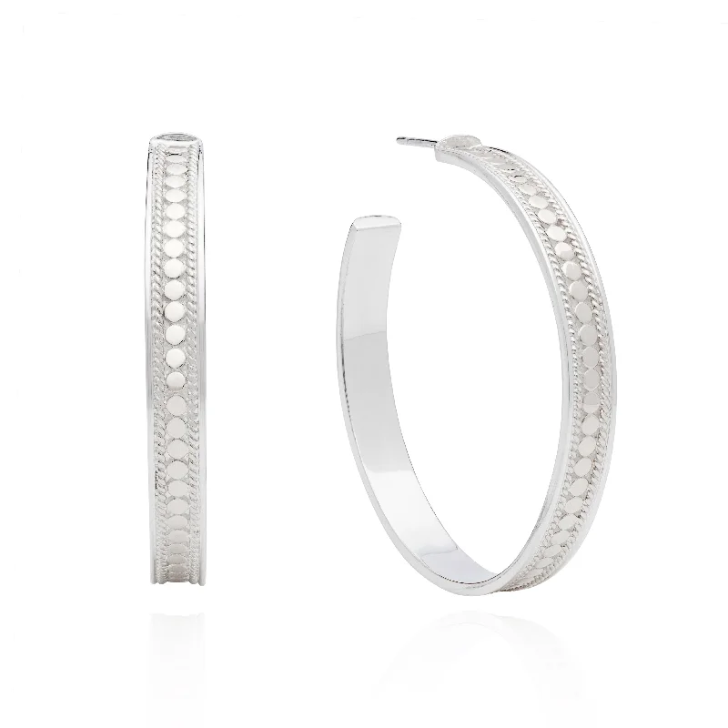 Sterling silver hoop earringsAnna Beck Silver Classic Large Hoop Earrings