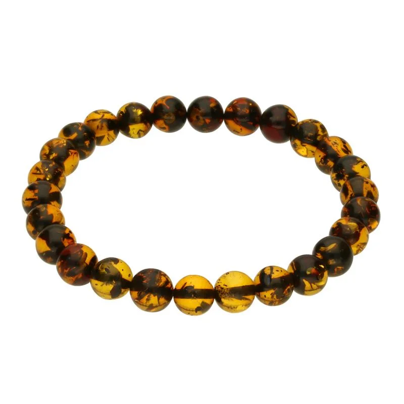 Green Amber Small Bead Bracelet