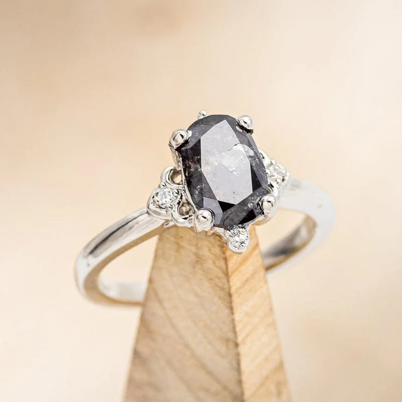 Men's Diamond Engagement Rings with Platinum Band and Halo Setting for a Luxury Proposal"ZELLA" - ENGAGEMENT RING WITH DIAMOND ACCENTS - MOUNTING ONLY - SELECT YOUR OWN STONE Men's Diamond Engagement Rings with Platinum Band and Halo Setting for a Luxury Proposal"ZELLA" - ENGAGEMENT RING WITH DIAMOND ACCENTS - MOUNTING ONLY - SELECT YOUR OWN STONE