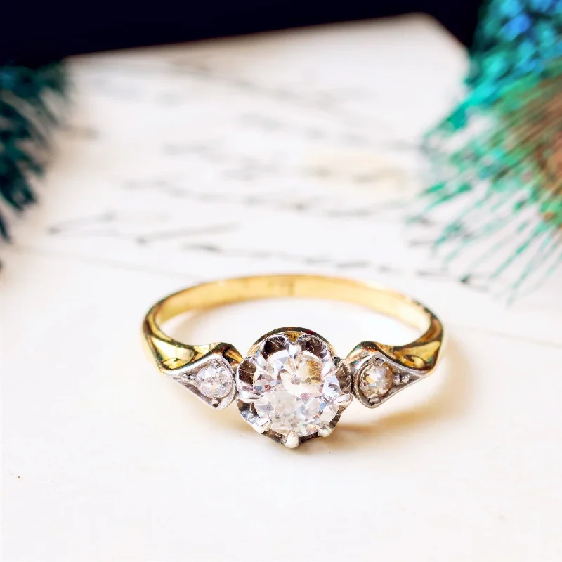 Magnetic Clasp Women's Rings for Easy Wearing and RemovalSpecially Lovely Vintage Hand Cut Diamond Engagement Ring Magnetic Clasp Women's Rings for Easy Wearing and RemovalSpecially Lovely Vintage Hand Cut Diamond Engagement Ring