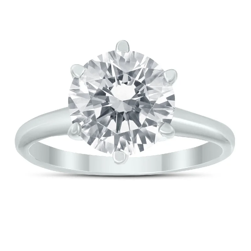 Marquee 2 Carat Diamond Solitaire Ring in 14K White Gold (H-I Color, I1-I2 Clarity) Marquee 2 Carat Diamond Solitaire Ring in 14K White Gold (H-I Color, I1-I2 Clarity)