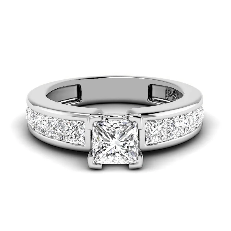 Men's Tourmaline Engagement Rings in 18K Two - Tone Gold with a Floral - Inspired Setting1.55-2.70 CT Princess Cut Diamonds - Engagement Ring Men's Tourmaline Engagement Rings in 18K Two - Tone Gold with a Floral - Inspired Setting1.55-2.70 CT Princess Cut Diamonds - Engagement Ring