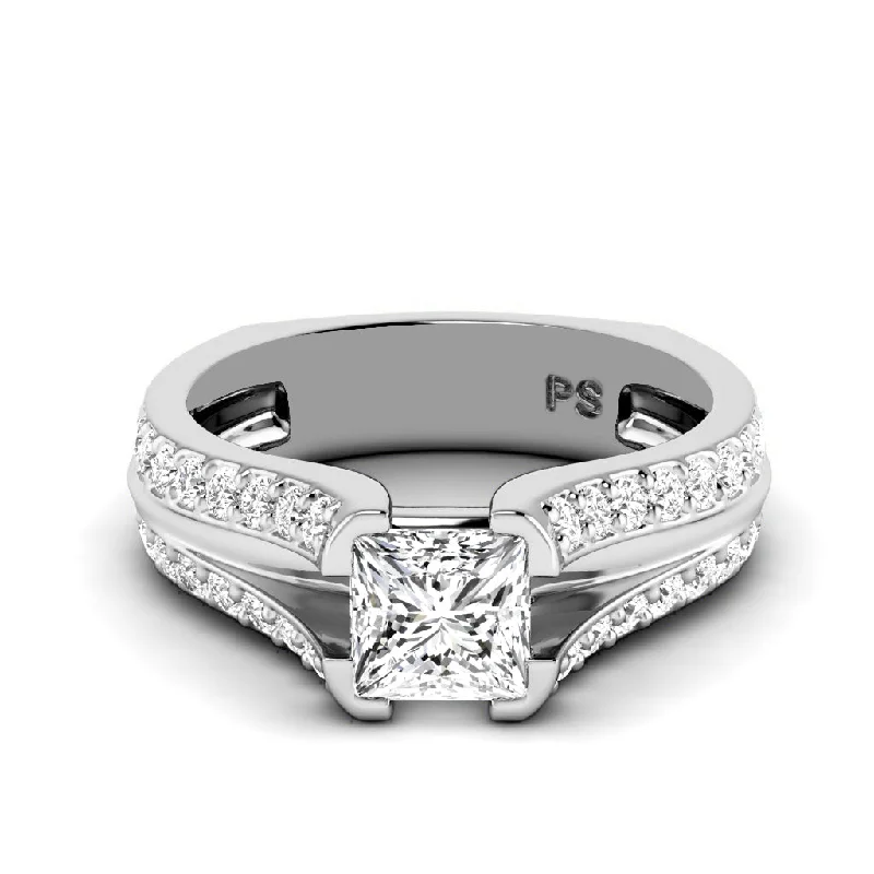 Men's Alexandrite Engagement Rings in Platinum with a Hidden Halo of Diamonds1.35-2.50 CT Round & Princess Cut Diamonds - Engagement Ring Men's Alexandrite Engagement Rings in Platinum with a Hidden Halo of Diamonds1.35-2.50 CT Round & Princess Cut Diamonds - Engagement Ring