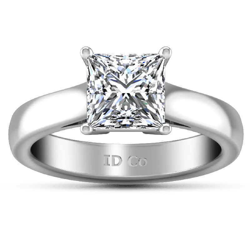 Adjustable Ring Sizes for Women's Rings in Stainless SteelSolitaire Princess Cut Diamond Engagement Ring Angie 14K White Gold Adjustable Ring Sizes for Women's Rings in Stainless SteelSolitaire Princess Cut Diamond Engagement Ring Angie 14K White Gold