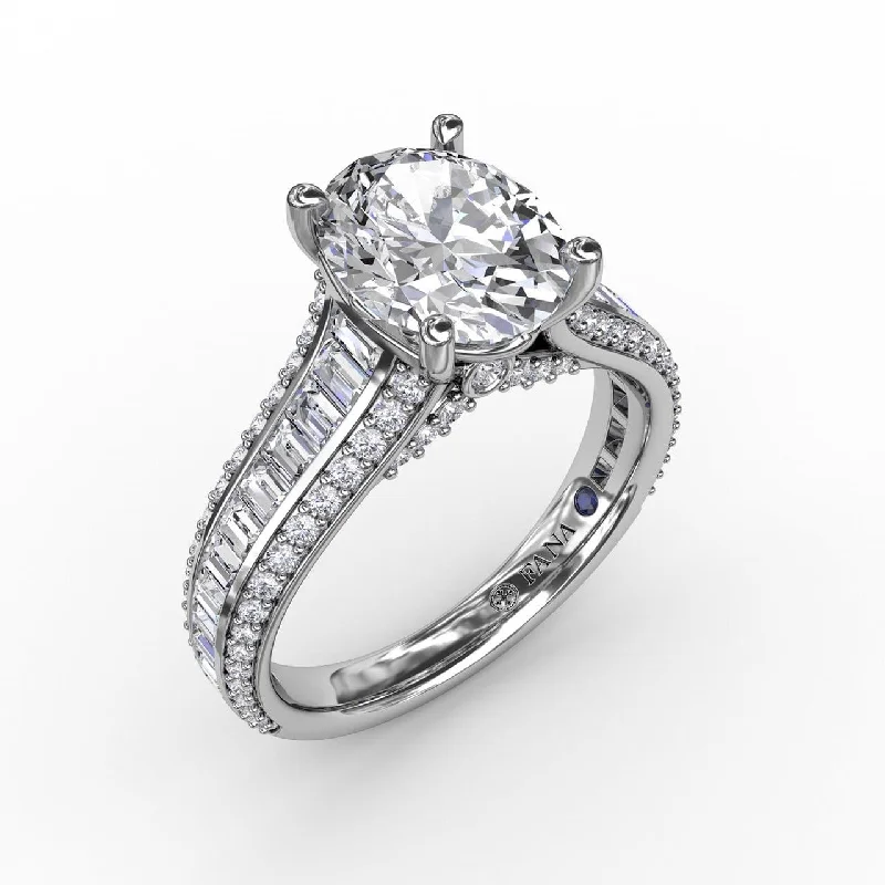 Men's Aquamarine Engagement Rings in 9K Gold with a Bezel - Set StoneOval Diamond Solitaire Engagement Ring With Baguettes and Pavé Men's Aquamarine Engagement Rings in 9K Gold with a Bezel - Set StoneOval Diamond Solitaire Engagement Ring With Baguettes and Pavé