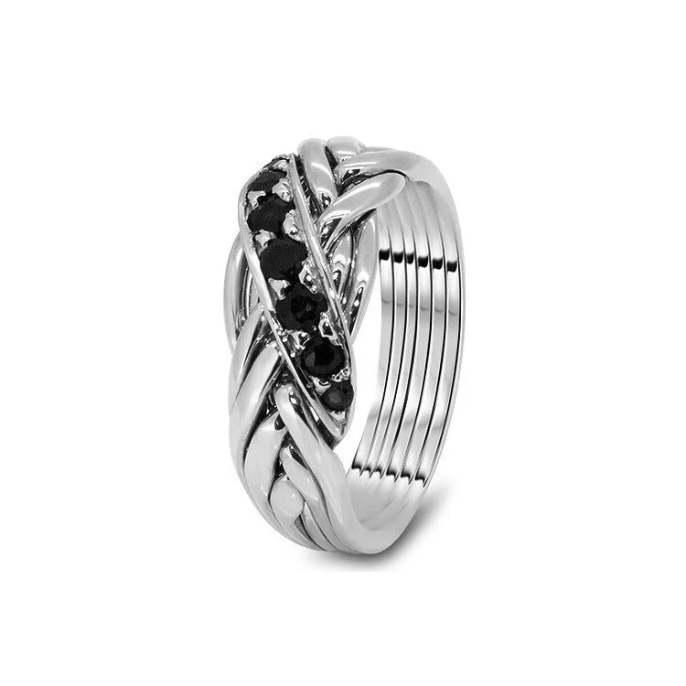 Minimalist Women's Rings with a Single Pearl in 14K Gold - Plated BandsWomens Platinum Sapphire 6WRD-LS Minimalist Women's Rings with a Single Pearl in 14K Gold - Plated BandsWomens Platinum Sapphire 6WRD-LS