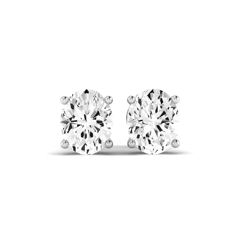 Elowen Oval Cut Diamond Stud Earrings