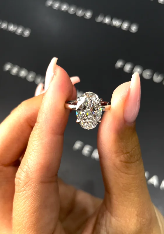 Marquise - cut diamond engagement ring with a split - shank band in platinum3 Carat Natural Solitaire Engagement Ring - Oval Diamond in 18k White Gold Setting Marquise - cut diamond engagement ring with a split - shank band in platinum3 Carat Natural Solitaire Engagement Ring - Oval Diamond in 18k White Gold Setting